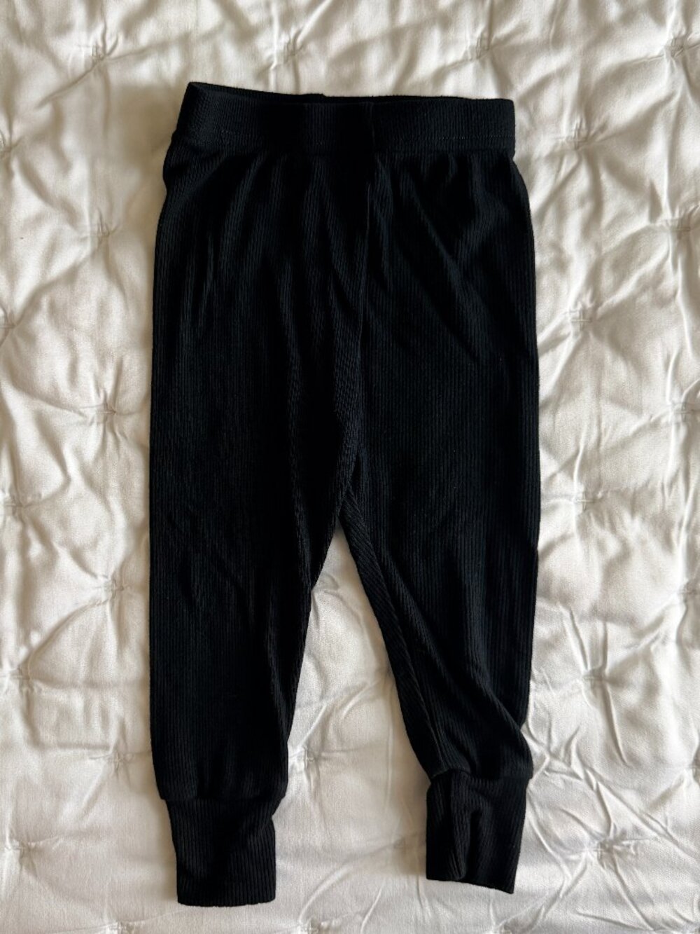 Little Bipsy 6-12 Black Ribbed Leggings